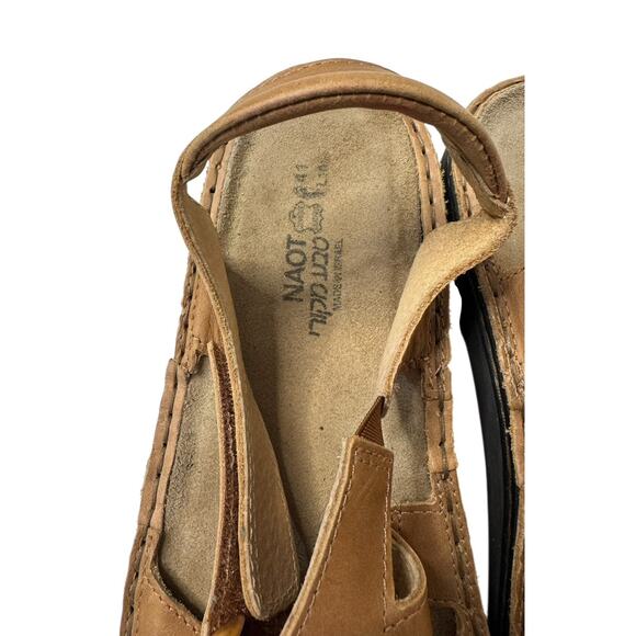 NAOT Enid Leather Sandals Adjustable Padded Straps Comfort Footbed Shoes Size 41 - Picture 5 of 10